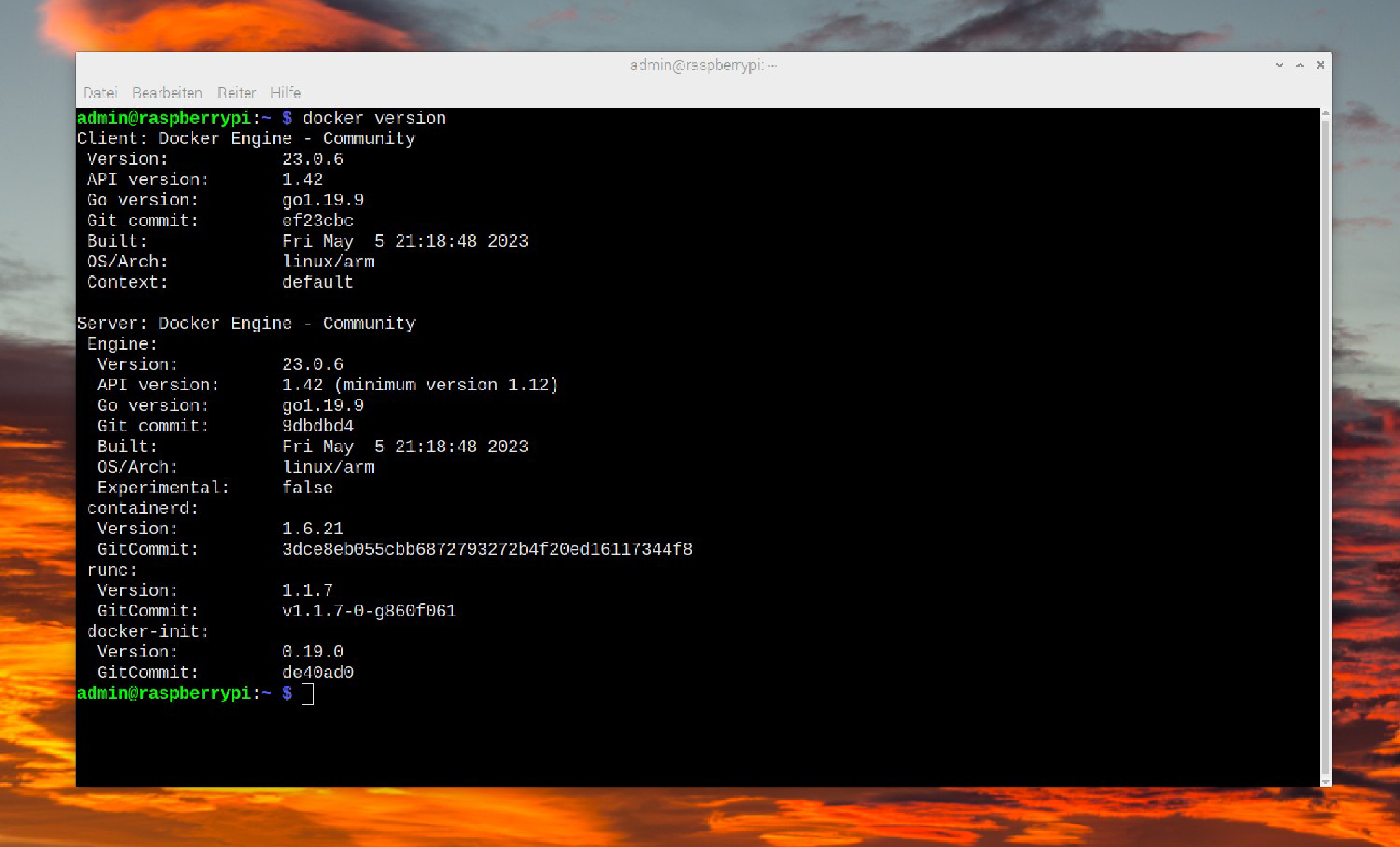 Docker im Terminal